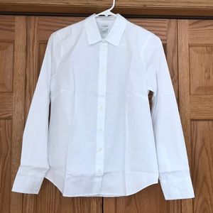 J Crew White Button Down Shirt